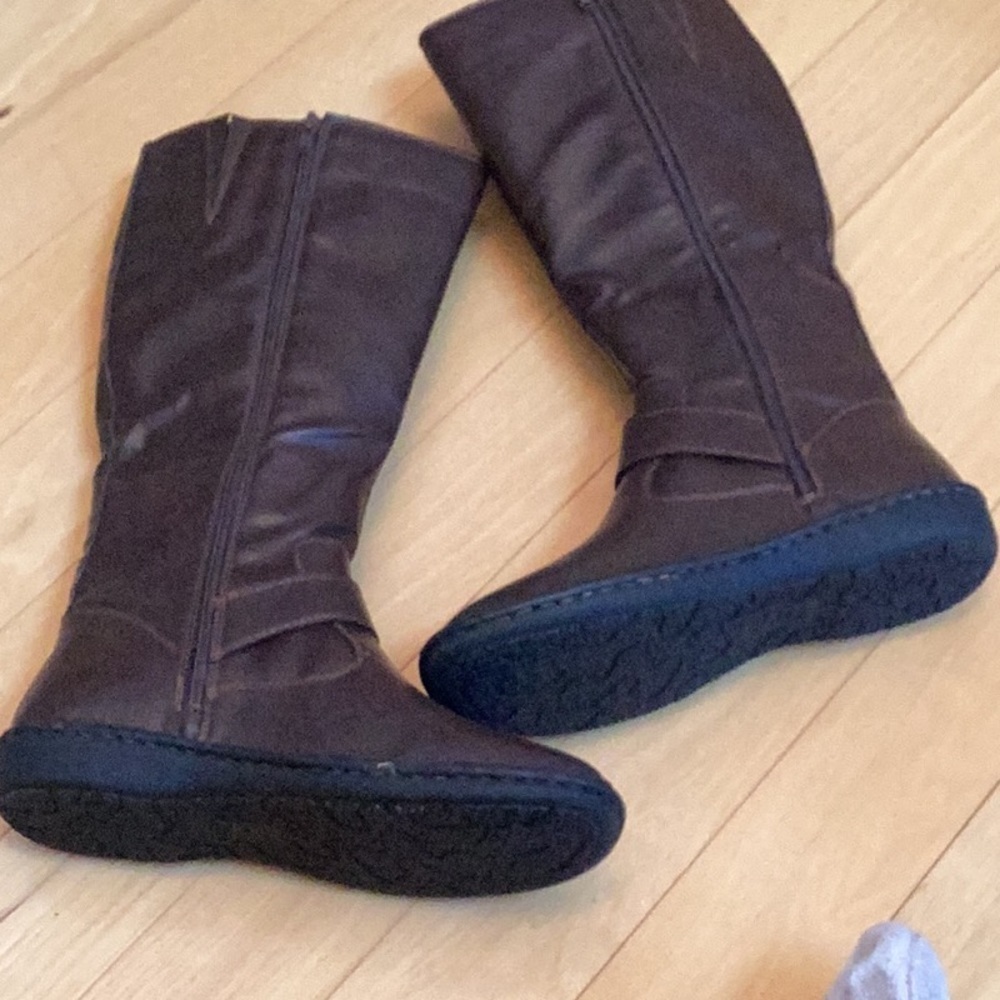 C & M soft, brown(man made material) riding, casual or dress boots. Size 9